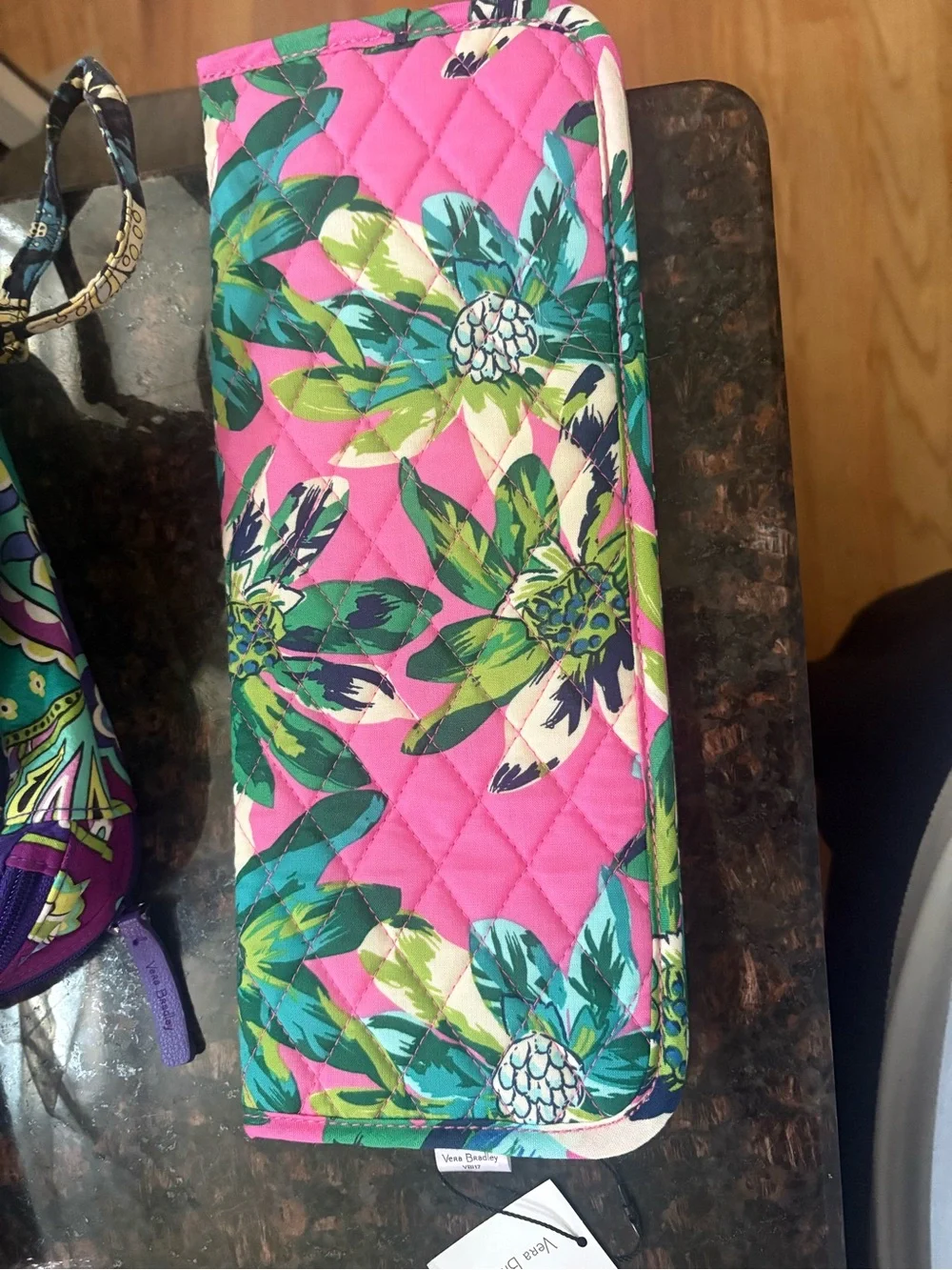 Vera Bradley Pink Floral Quilted Hair Tool Cover